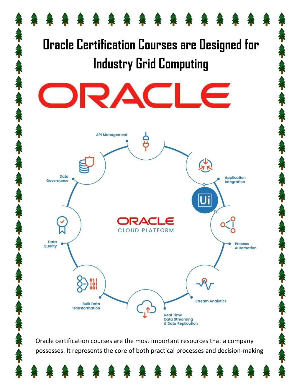 oracle certification courses are designed