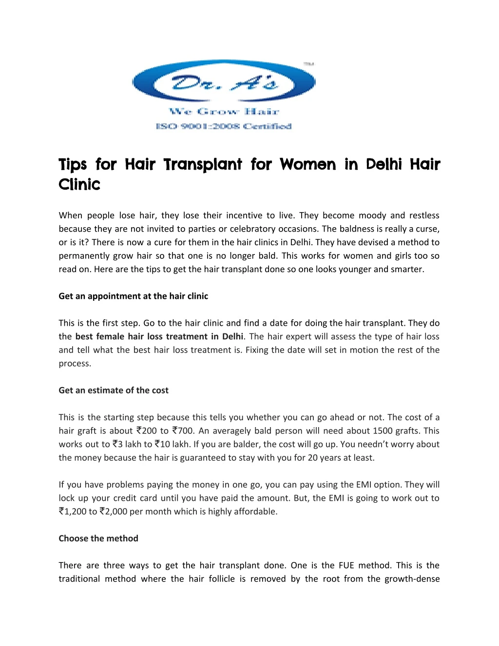 tips for hair transplant for women in delhi hair