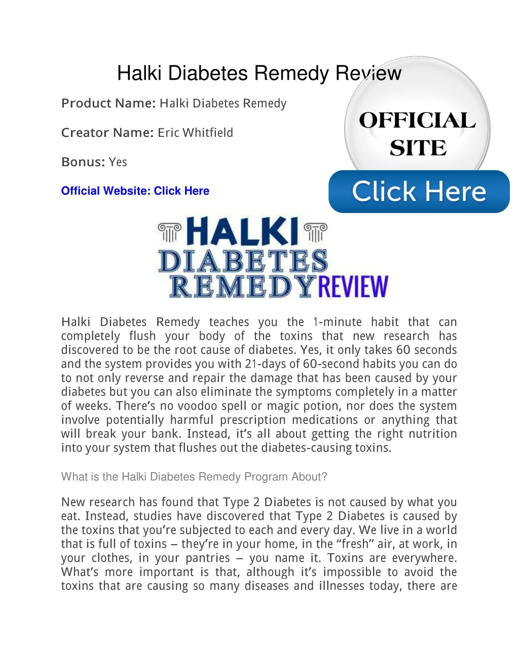 halki diabetes remedy review