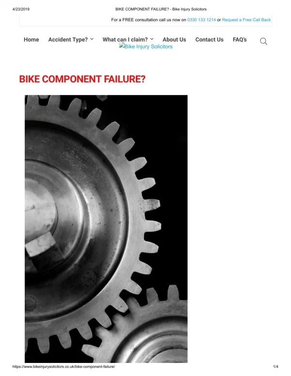 BIKE COMPONENT FAILURE_ - Bike Injury Solicitors