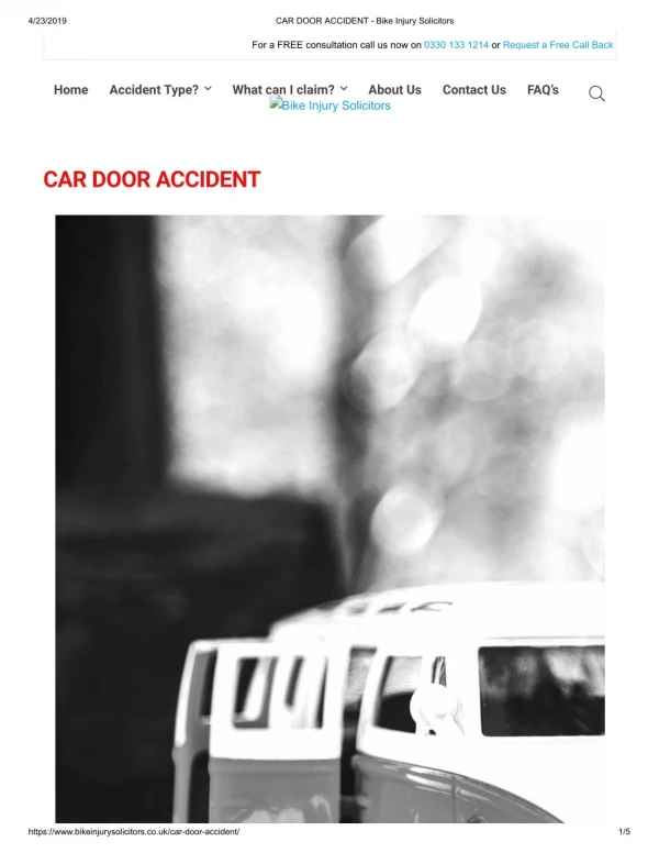 CAR DOOR ACCIDENT - Bike Injury Solicitors