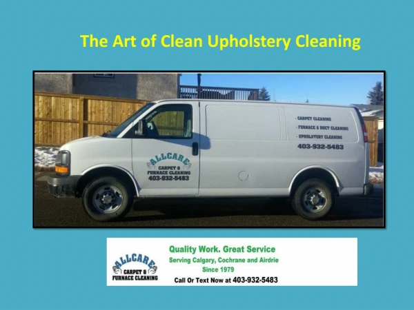 The Art of Clean Upholstery Cleaning