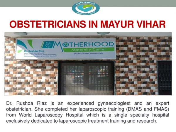 Gynaecologist in Mayur Vihar | Top 10 Obstetricians in Mayur Vihar