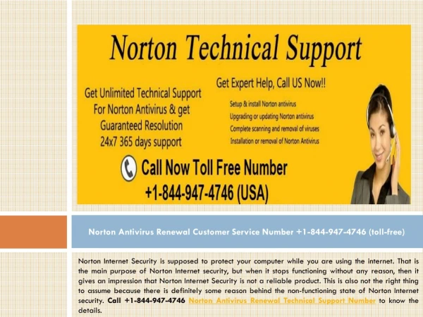Get Rid Of Norton Renewal Issues Call on 1-844-947-4746 For Your Norton Products