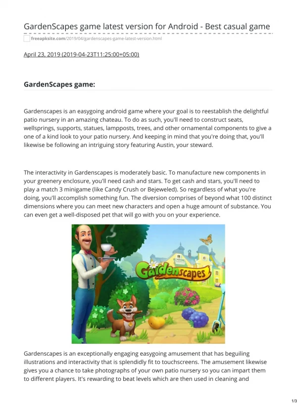 GardenScapes game latest version for Android - Best casual game