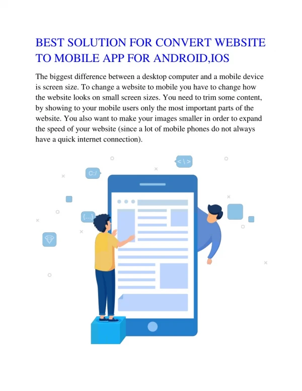 convert wesite into mobile app
