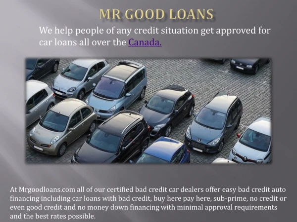Get Teh Used Car Loans For Bad Credit