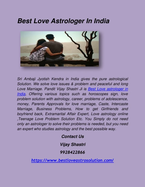 Best Love Astrologer In India