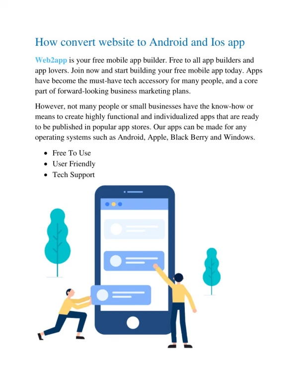 how convert website to android and ios app