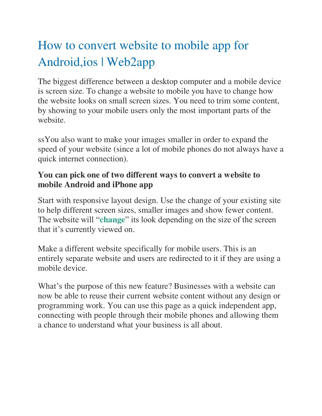 how to convert website to mobile app for android