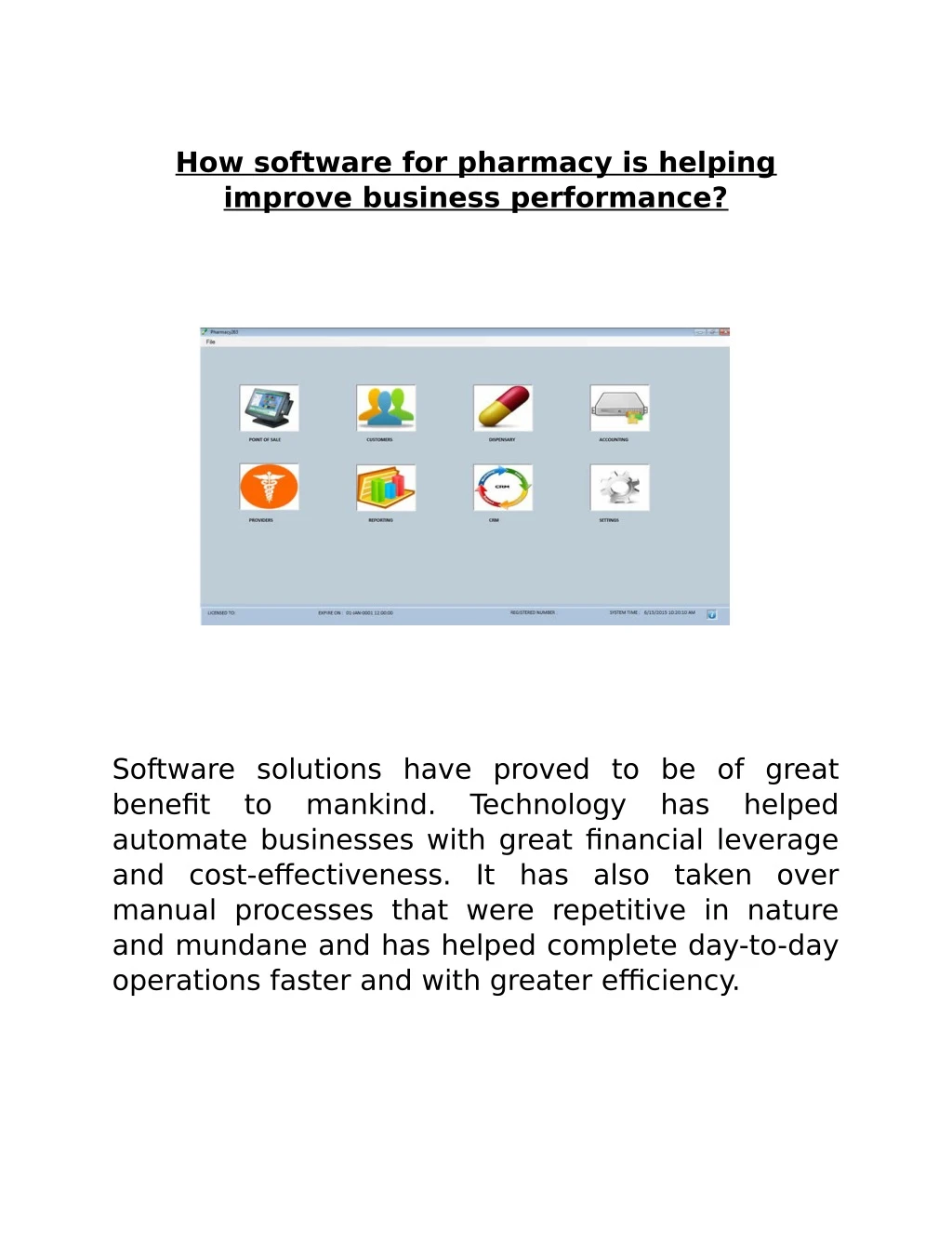 how software for pharmacy is helping improve