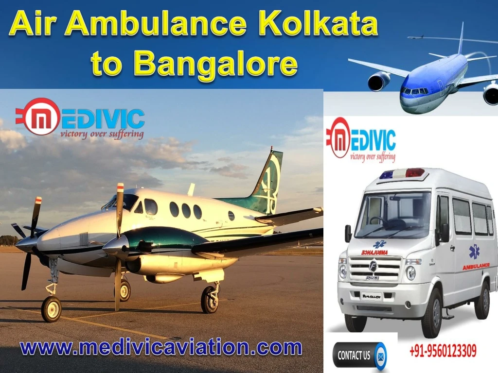 air ambulance kolkata to bangalore