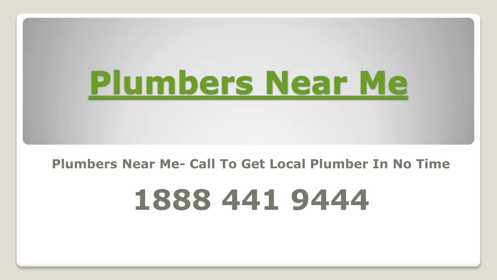 plumbers near me