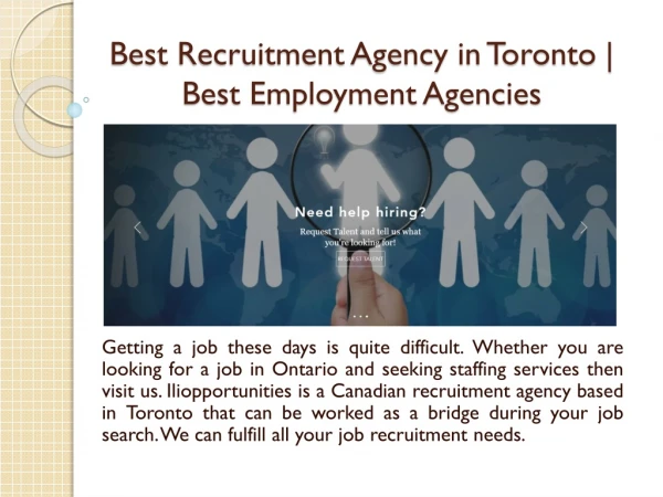 Best Recruitment Agency in Toronto | Best Employment Agencies