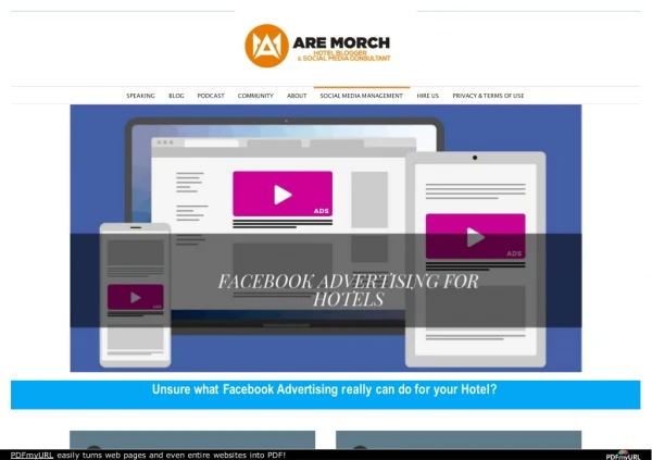 Social Media Solutions for Hotels | AreMorch