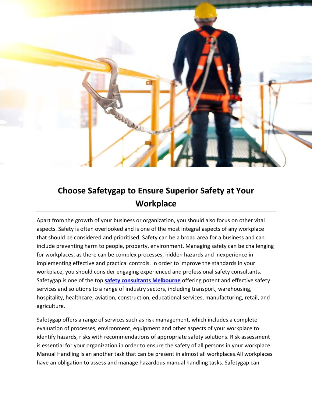 choose safetygap to ensure superior safety