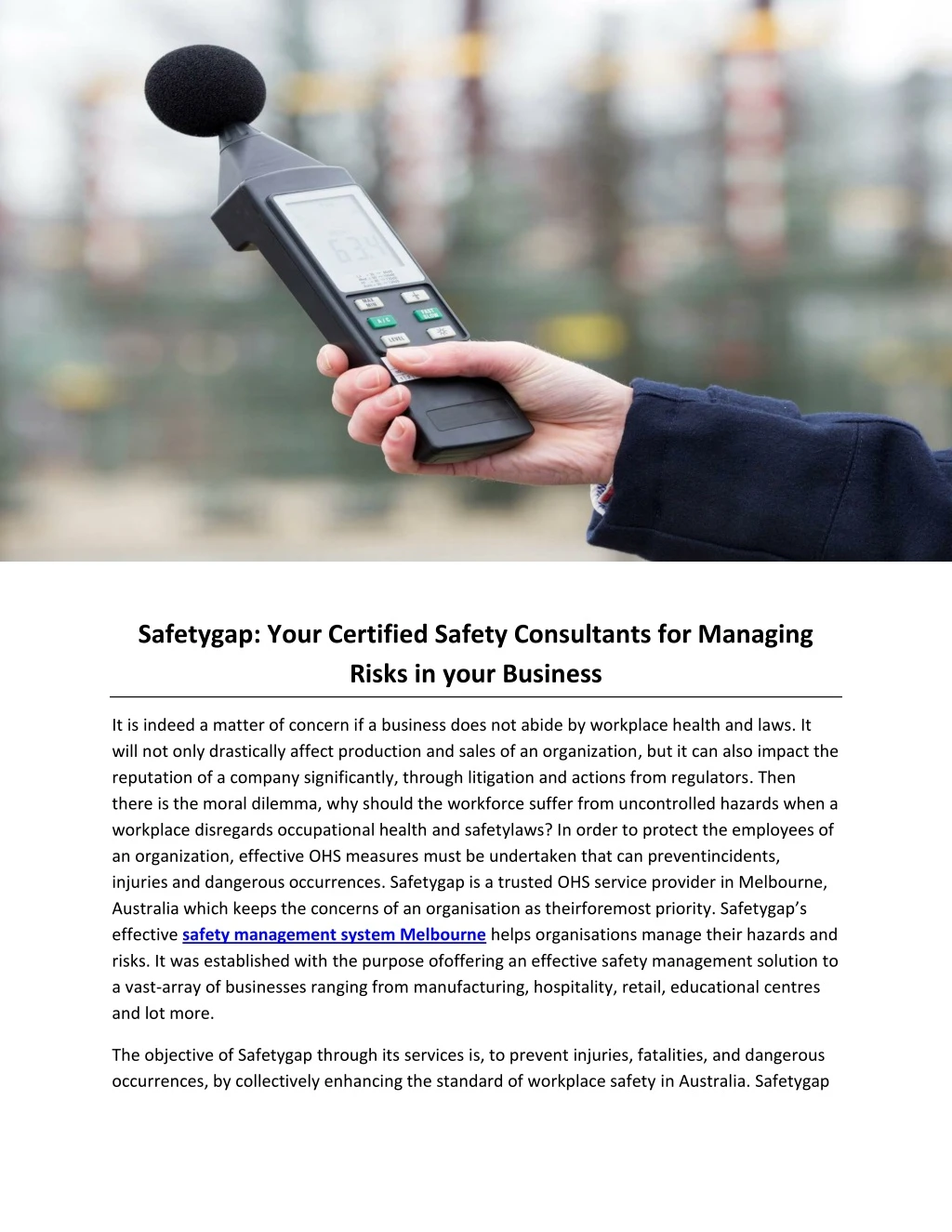 safetygap your certified safety consultants