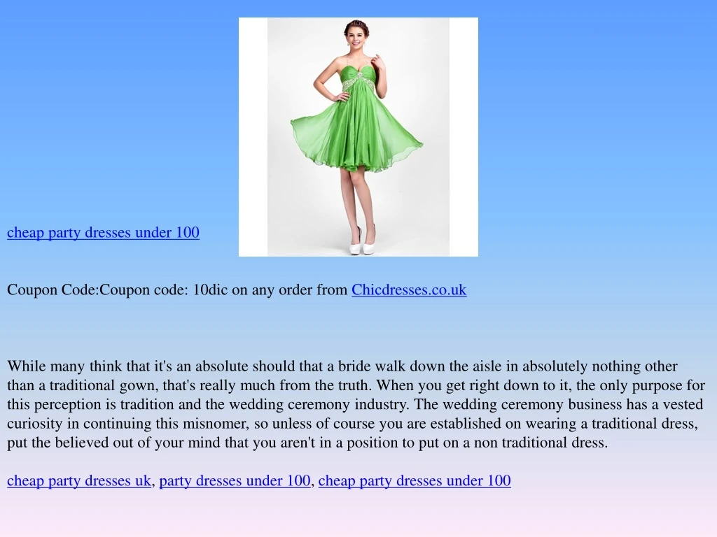 cheap party dresses under 100 coupon code coupon