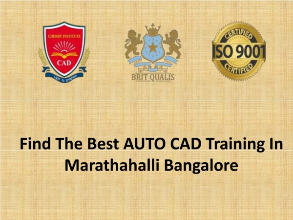 Cherry Institute | Explore the Best CREO training in Marathahalli