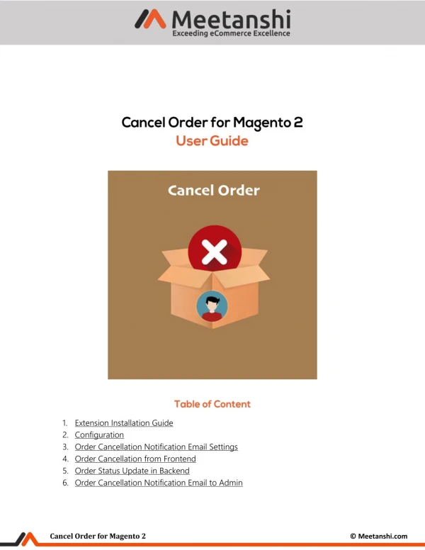 Magento 2 Cancel Order