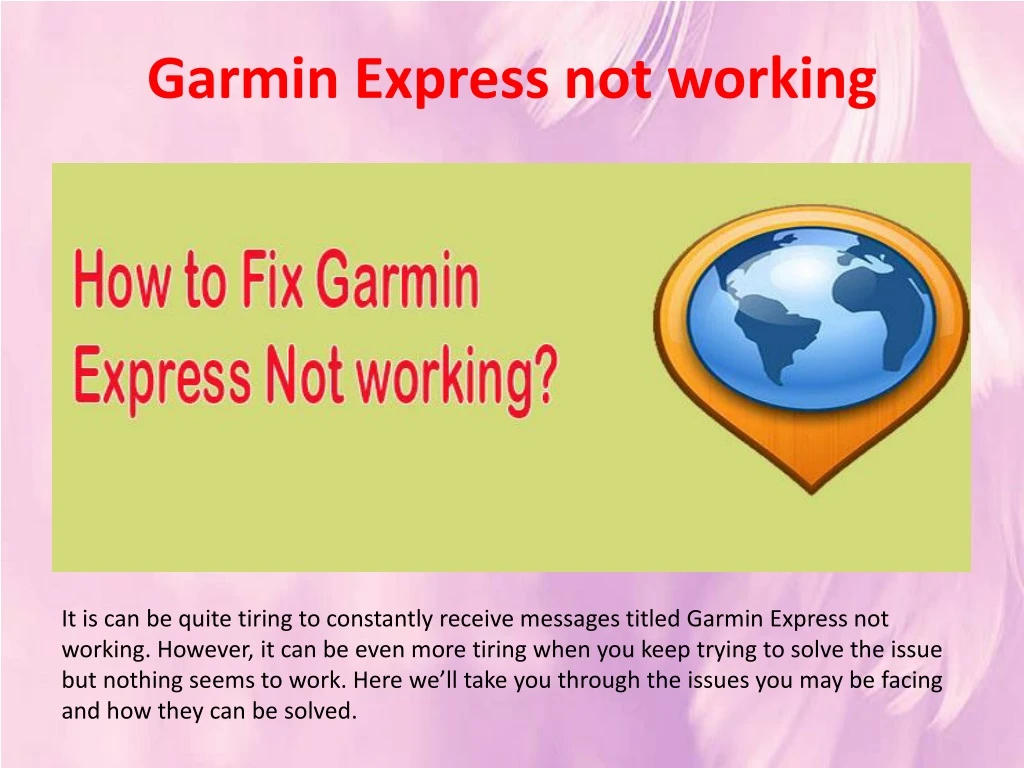 garmin express not working