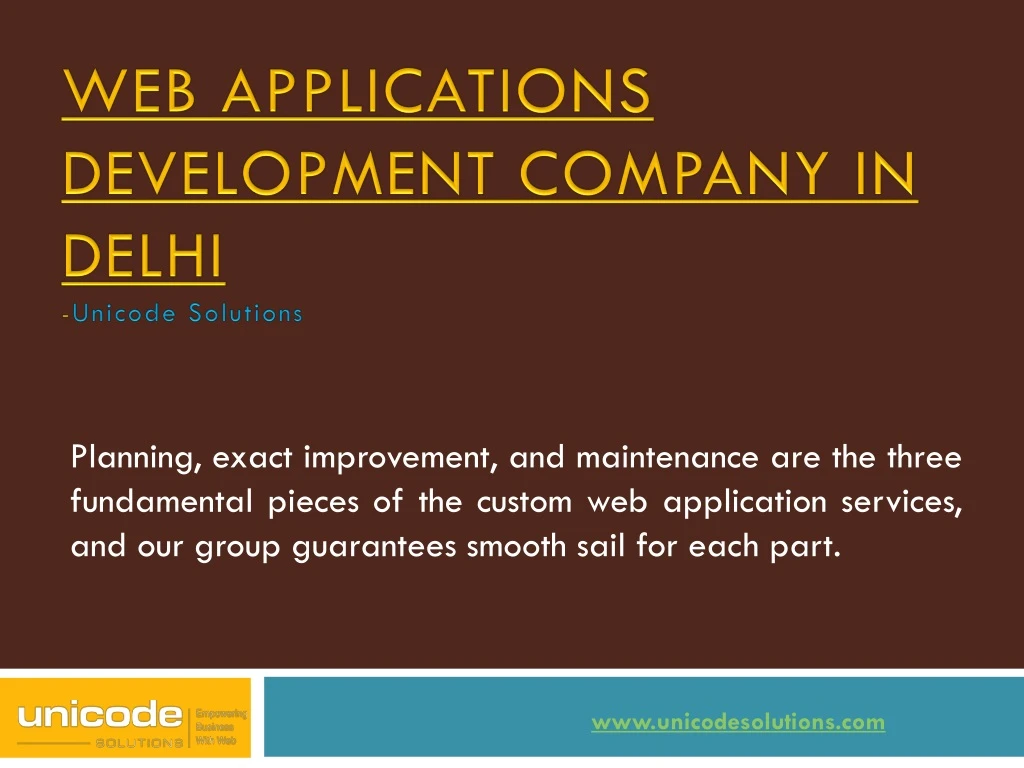 web applications development company in delhi unicode solutions