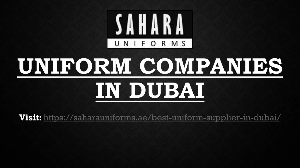 uniform companies in dubai