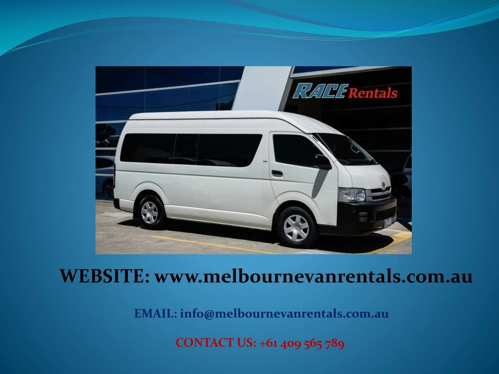 website www melbournevanrentals com au