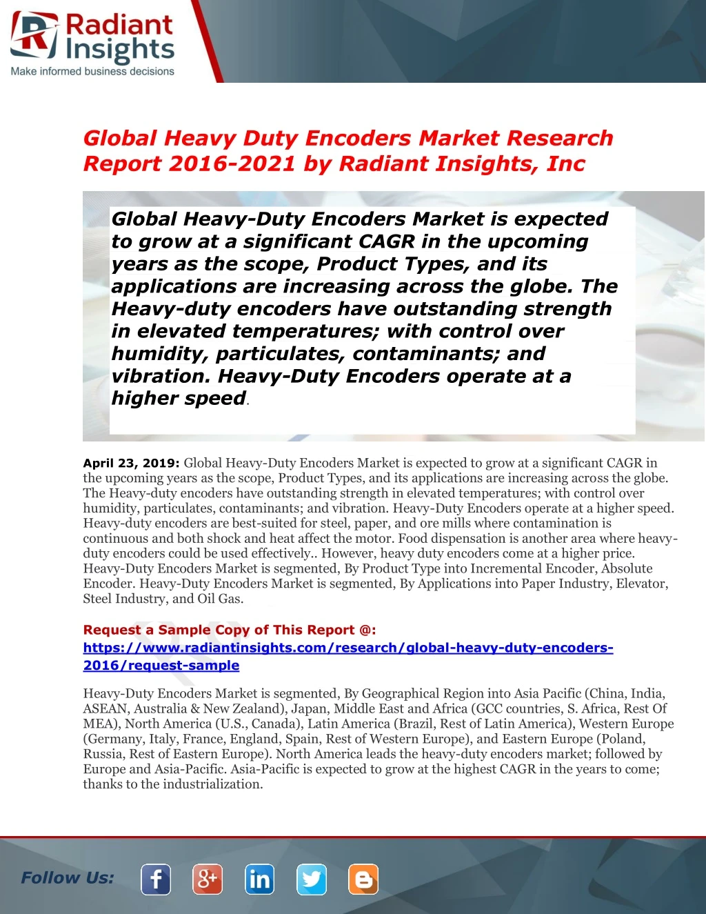 global heavy duty encoders market research report