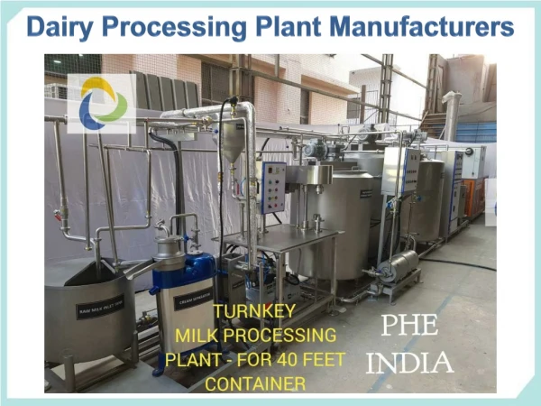 Dairy Processing Plant Manufacturers