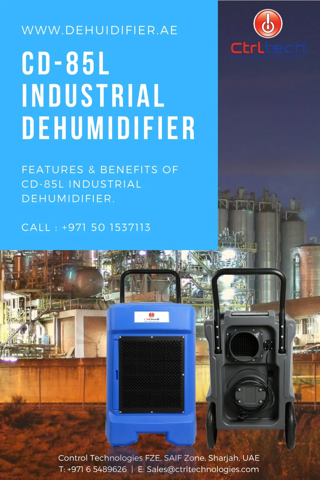 www dehuidifier ae cd 85l industrial dehumidifier