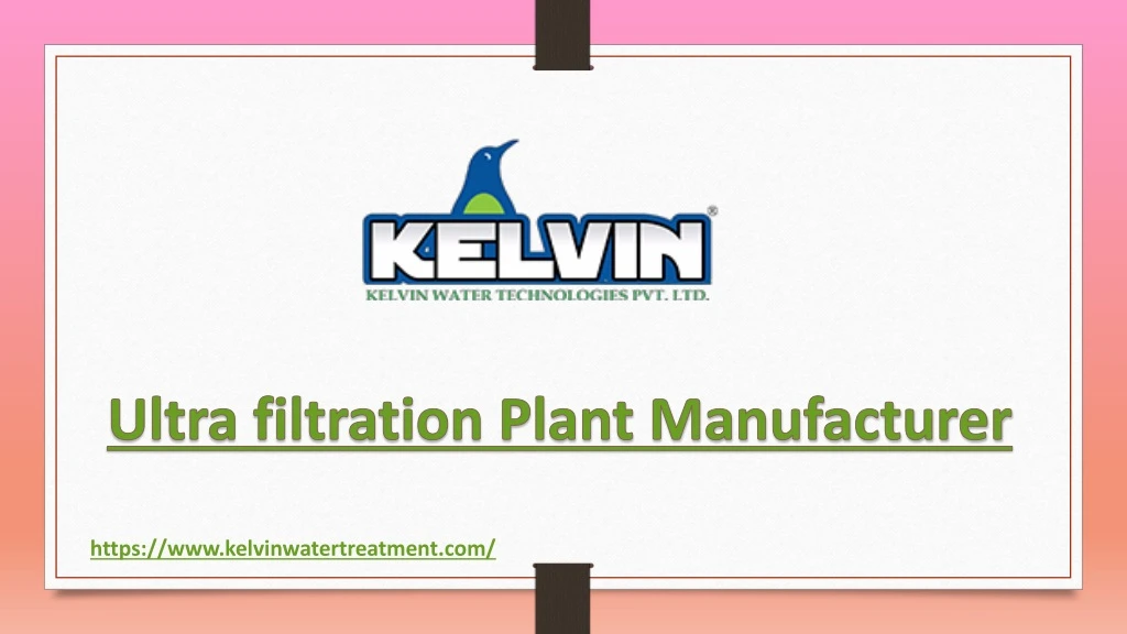 ultra filtration plant manufacturer