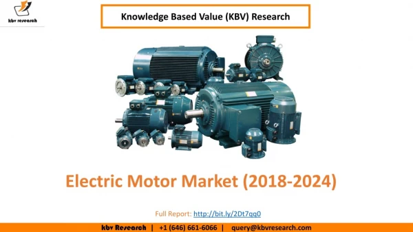 Electric Motor Market Size- KBV Research