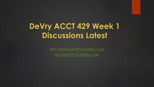devry acct 429 week 1 discussions latest