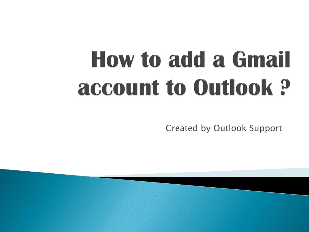 how to add a gmail account to outlook