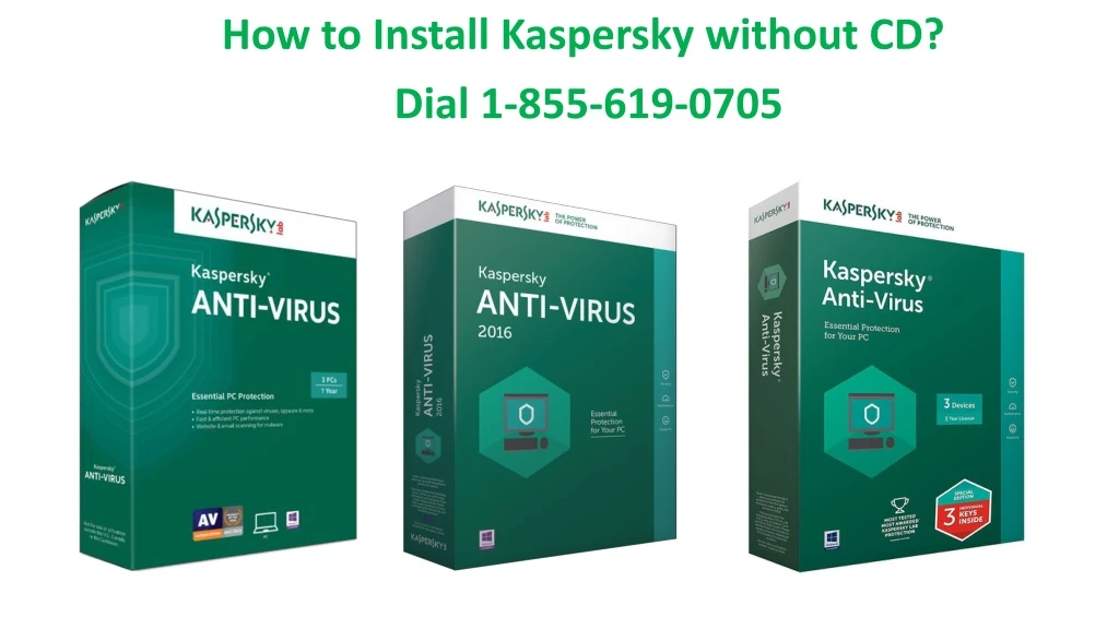 how to install kaspersky without cd dial