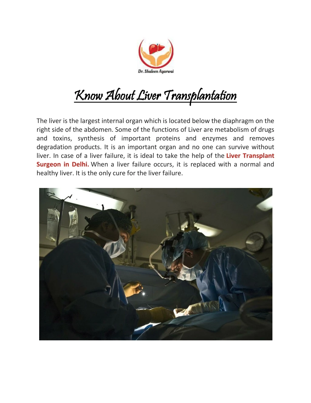 know about liver transplantation know about liver