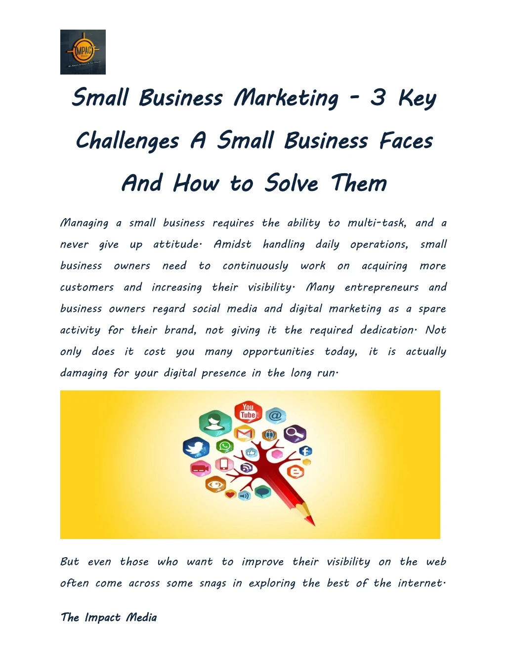 small business marketing challenges a small