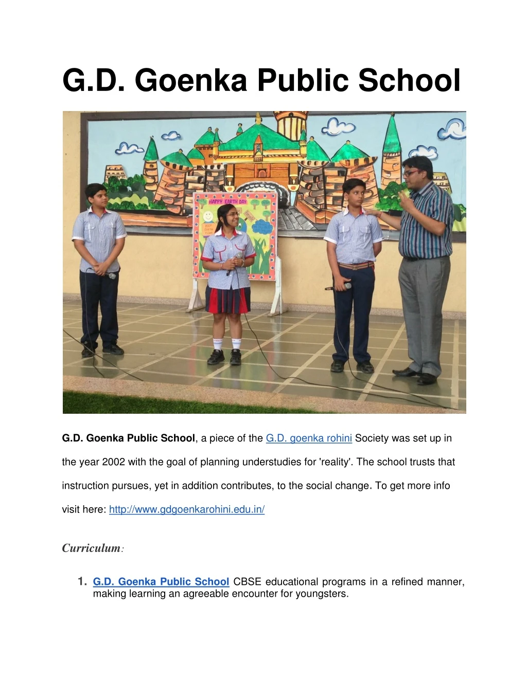 g d goenka public school