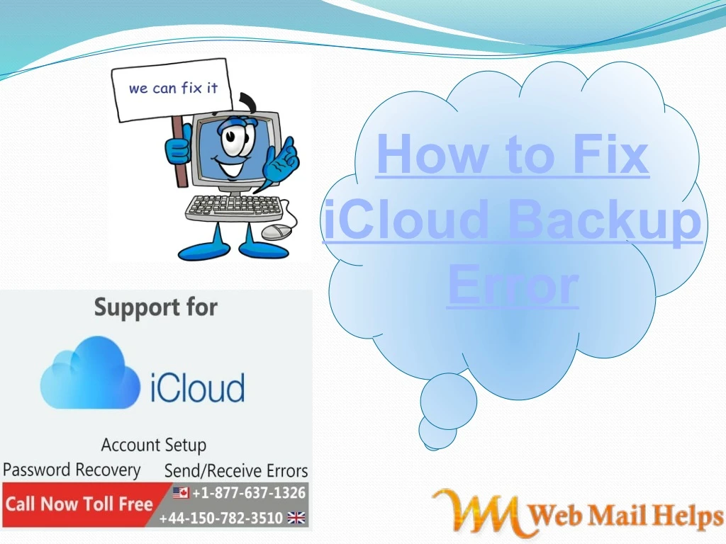 how to fix icloud backup error