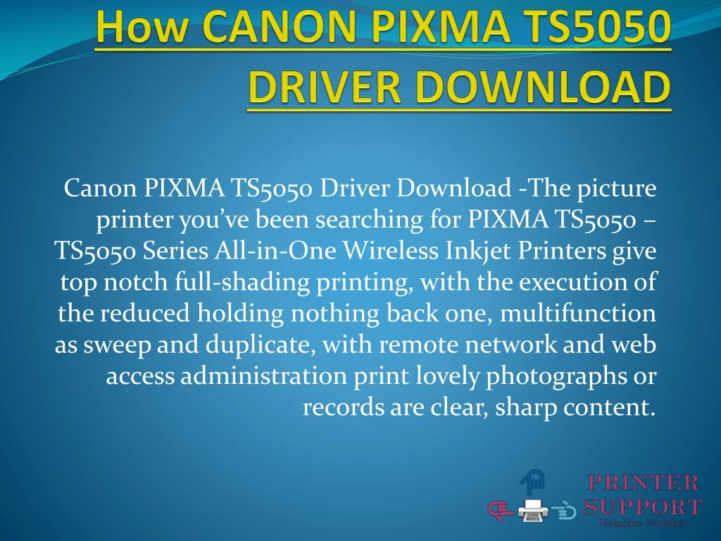 how canon pixma ts5050 driver download