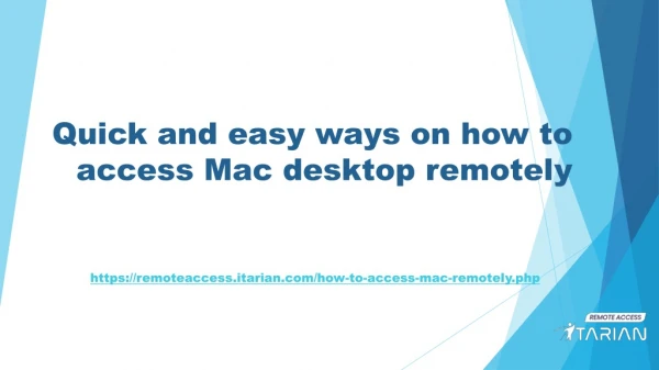 quick and easy ways on how to access mac desktop remotely