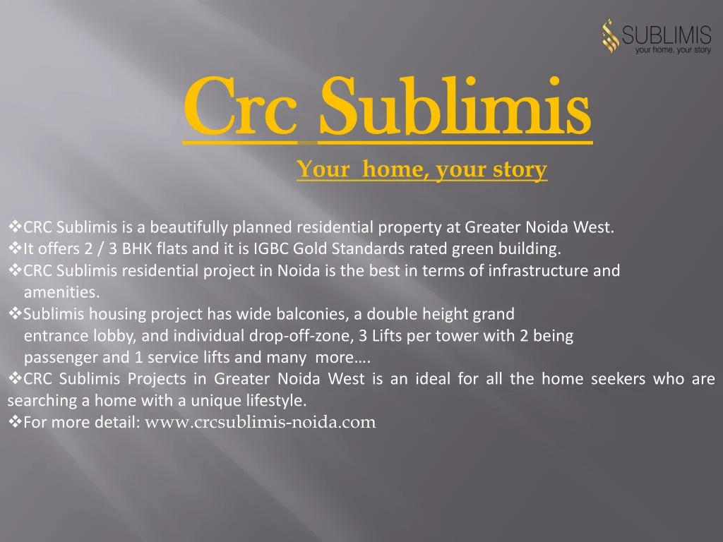 crc sublimis