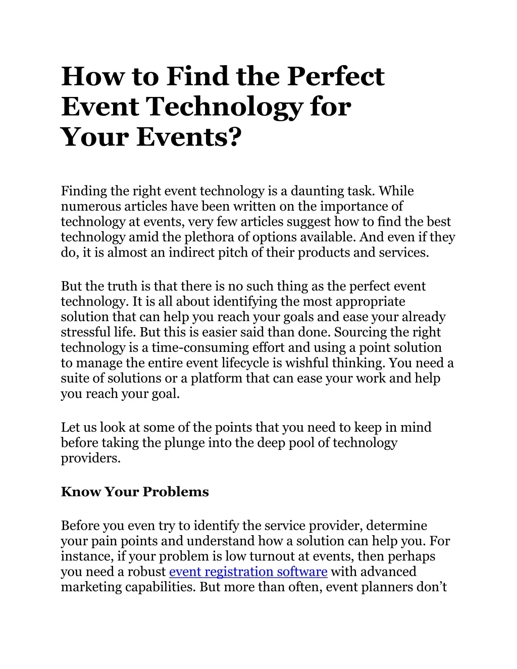 how to find the perfect event technology for your