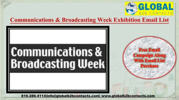 communications broadcasting week exhibition email