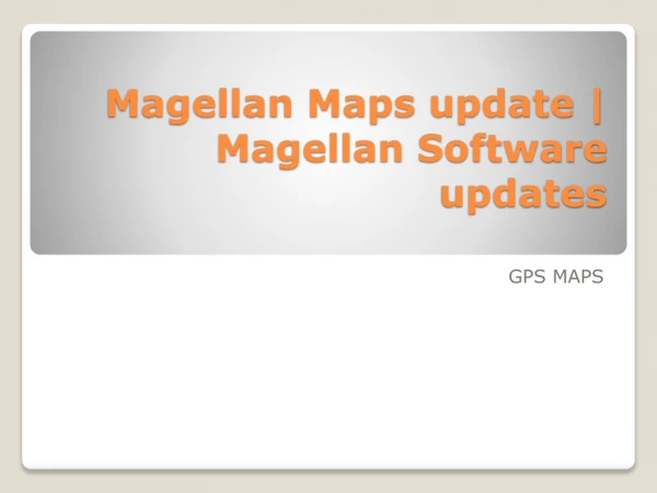 Magellan Maps update | Magellan Software updates