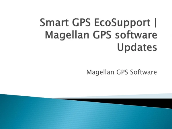 Smartgps Eco Support | Magellan GPS software updates