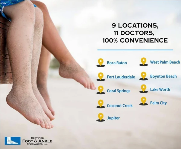 Certified Foot 9 Locations 11 Doctors 100% Convenience