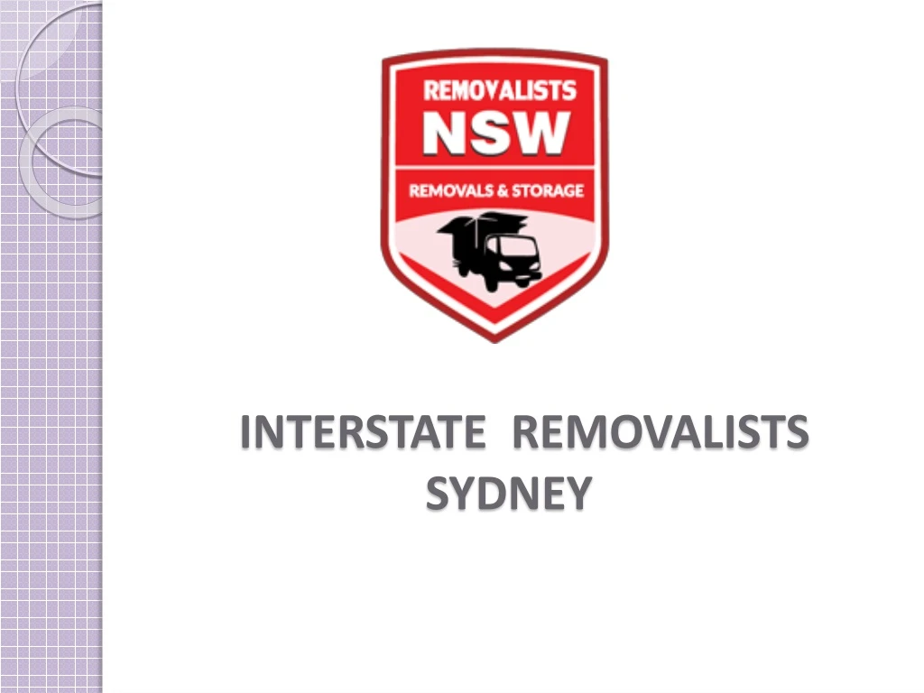 interstate removalists sydney