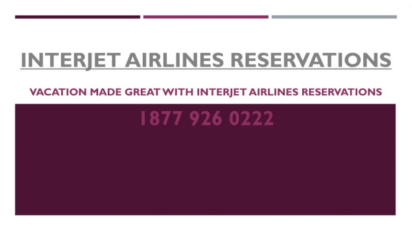 interjet airlines reservations